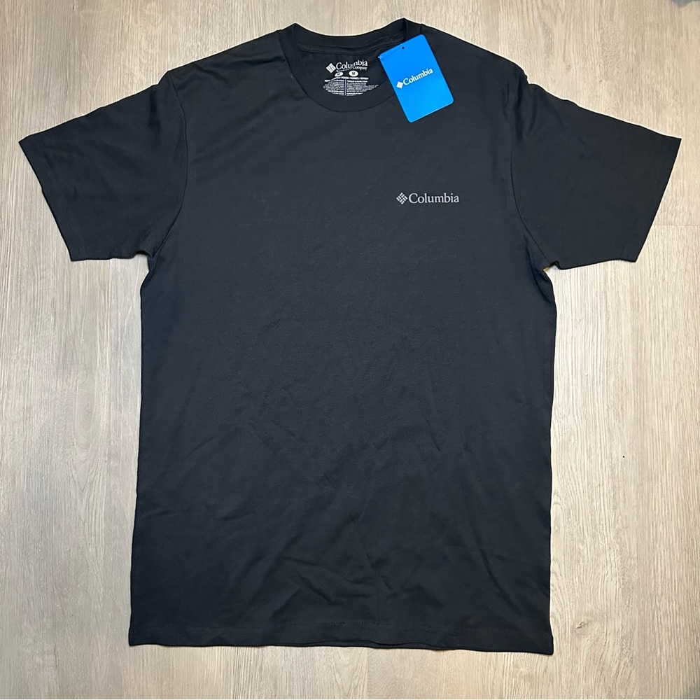NWT COLUMBIA Black Graphic Logo Short Sleeve T Shirt Mens Size M - Picture 3 of 5